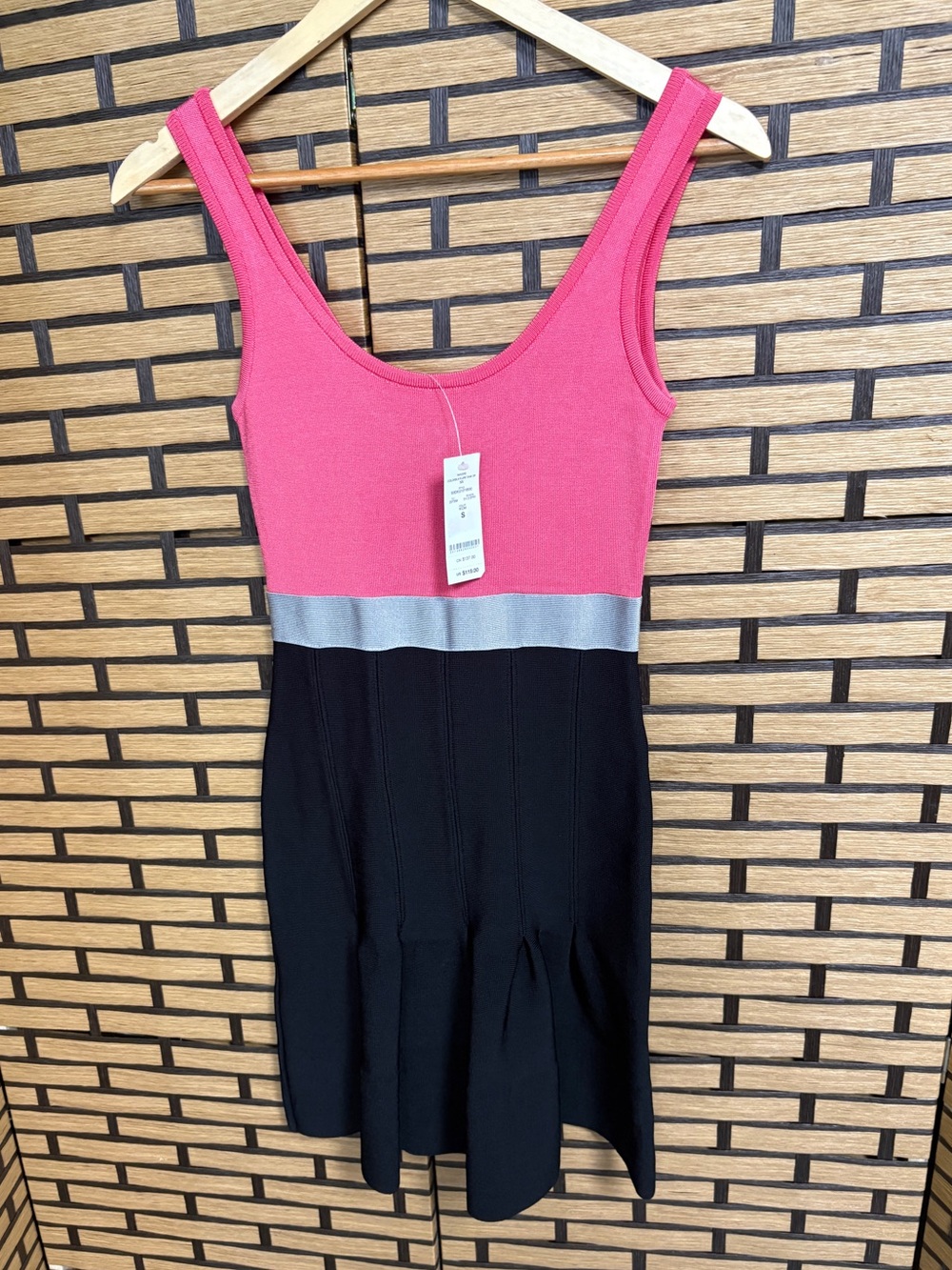 Bebe Pink And Black Dress Size‎ Small